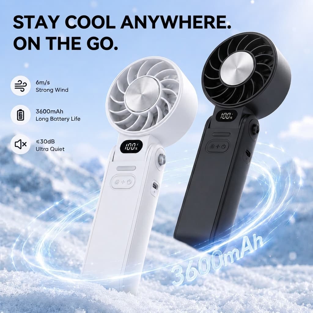 IceBreeze™ Turbo Portable Cooling Fan with Ice Plate Core